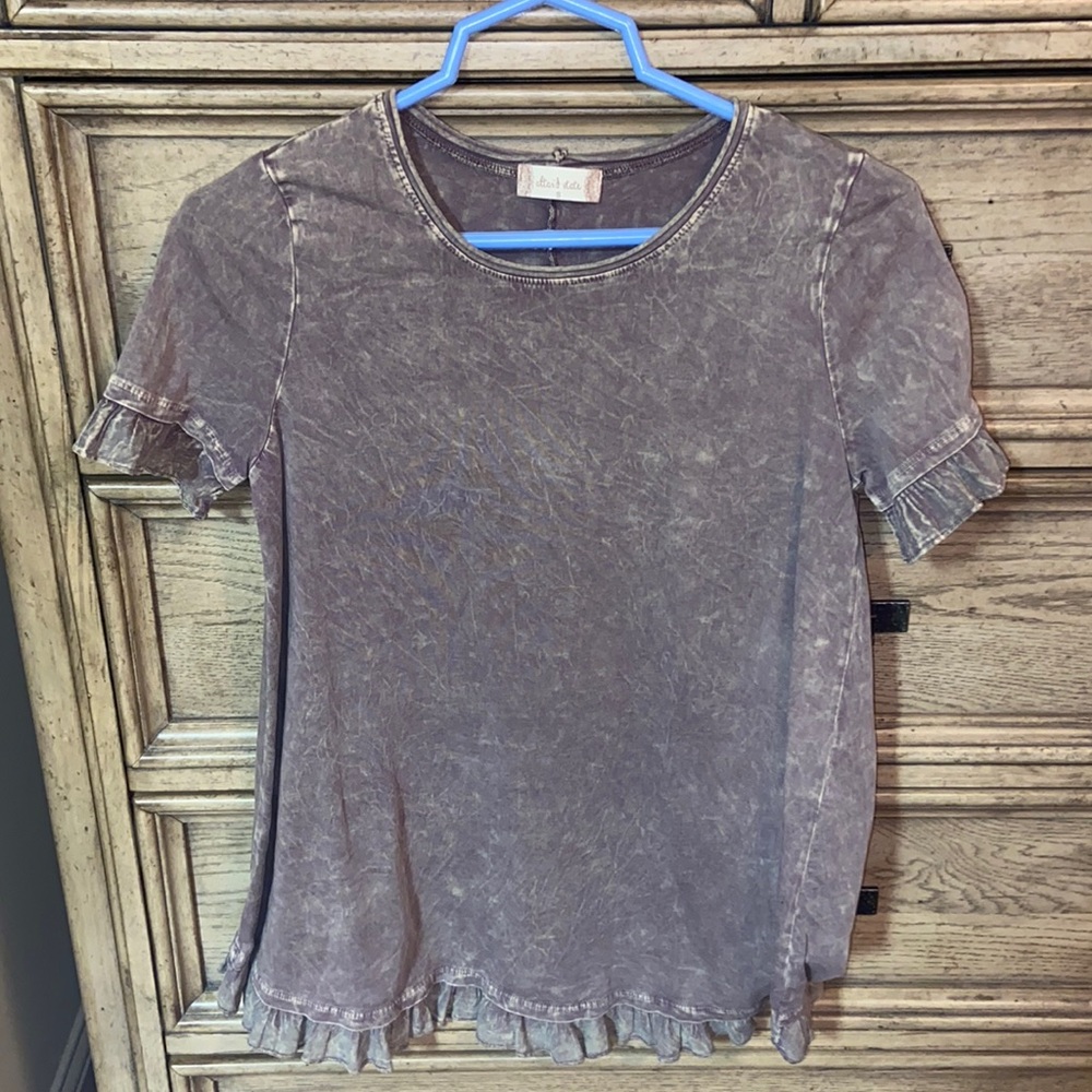 Purple distressed ruffle top altar’d state